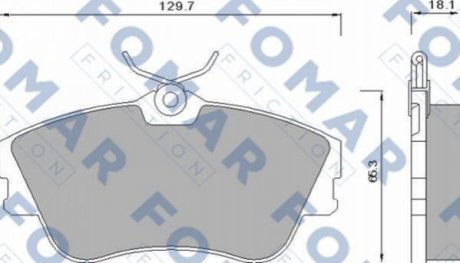Колодки тормозные дисковые FOMAR FO 625381 (фото 1)