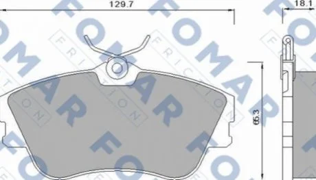 Колодки гальмівні дискові для Volkswagen FOMAR FO 625381 фото товару