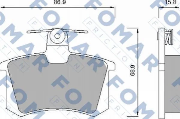 <strong>Колодки гальмівні дискові FOMAR FO 625481 (фото 1)</strong>