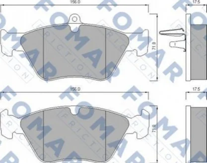 Колодки гальмівні дискові для Opel, Saab, Vauxhall FOMAR FO 625781 фото товару