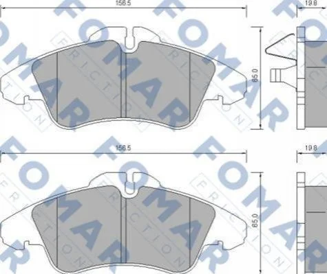 <strong>Колодки гальмівні дискові FOMAR FO 627281 (фото 1)</strong>