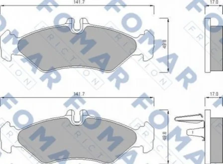Колодки гальмівні дискові для Mercedes FOMAR FO 627481 фото товару