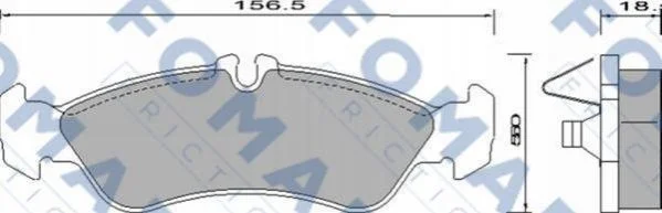 <strong>Колодки гальмівні дискові FOMAR FO 627781 (фото 1)</strong>
