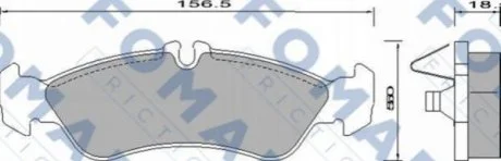 Колодки гальмівні дискові для FOMAR FO 627781 фото товару