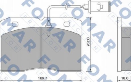 Колодки тормозные дисковые FOMAR FO 628281