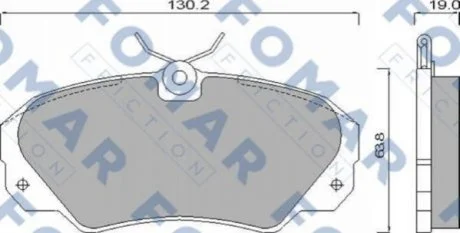Колодки гальмівні дискові для FOMAR FO 628581 фото товару