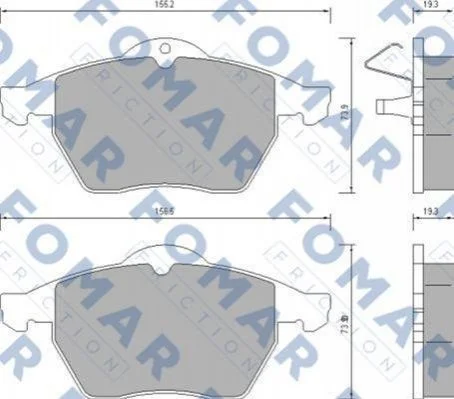 <strong>Колодки гальмівні дискові FOMAR FO 628781 (фото 1)</strong>