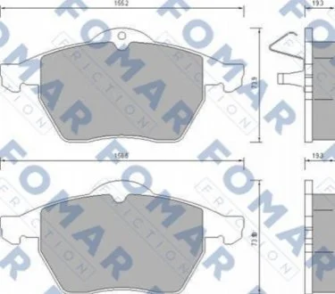 Колодки гальмівні дискові для FOMAR FO 628781 фото товару