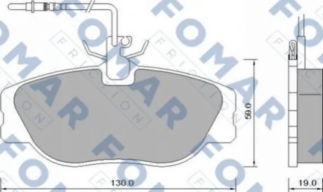 Колодки гальмівні дискові для Fiat, Peugeot, Citroen FOMAR FO 629081 фото товару