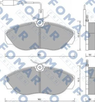 <strong>Колодки гальмівні дискові FOMAR FO 629481 (фото 1)</strong>
