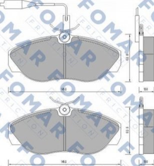 Колодки тормозные дисковые FOMAR FO 629481 (фото 1)