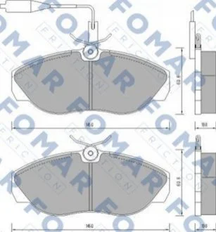 Колодки гальмівні дискові для FOMAR FO 629481 фото товару