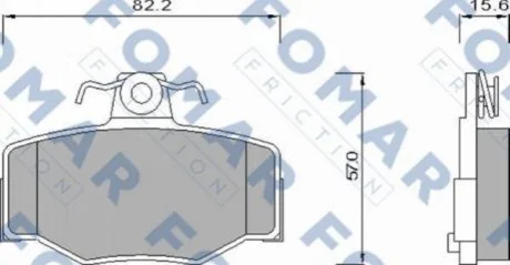 Колодки гальмівні дискові для Nissan FOMAR FO 630981 фото товару