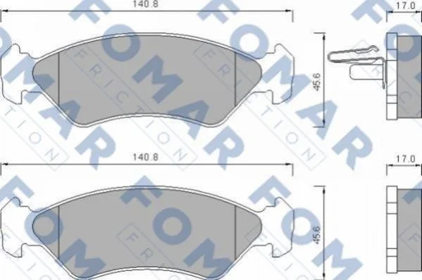 <strong>Колодки гальмівні дискові FOMAR FO 633481 (фото 1)</strong>