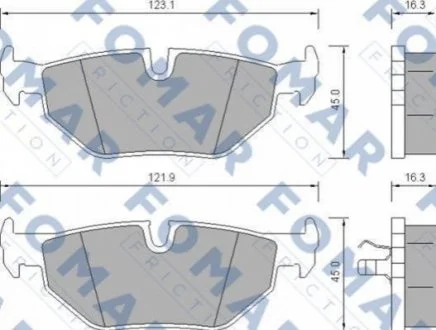 Колодки гальмівні дискові для FOMAR FO 637181 фото товару