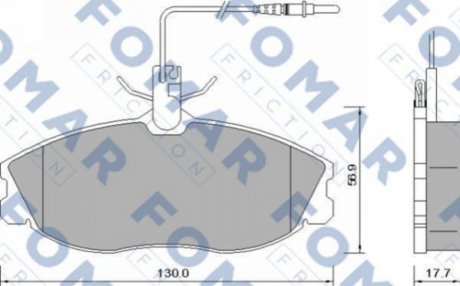 Колодки тормозные дисковые FOMAR FO 637581 (фото 1)
