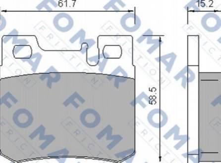 Колодки тормозные дисковые FOMAR FO 639281 (фото 1)