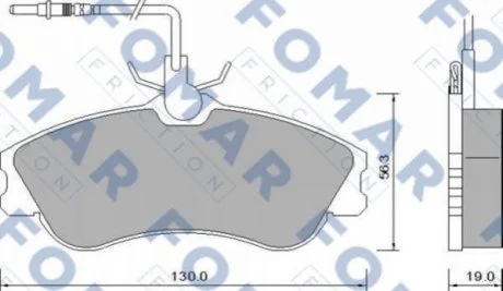 Колодки гальмівні дискові для Peugeot, Citroen FOMAR FO 642681 фото товару