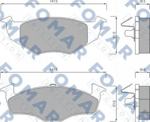 <strong>Колодки гальмівні дискові FOMAR FO 643281 (фото 1)</strong>