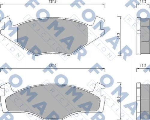<strong>Колодки гальмівні дискові FOMAR FO 647481 (фото 1)</strong>