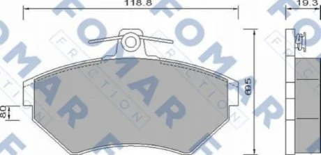 Колодки гальмівні дискові для FOMAR FO 647681 фото товару