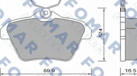 Колодки гальмівні дискові для Alfa Romeo FOMAR FO 650081 фото товару