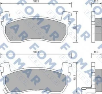 Колодки гальмівні дискові для FOMAR FO 656081 фото товару