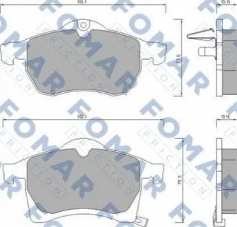 Колодки гальмівні дискові для FOMAR FO 666681 фото товару
