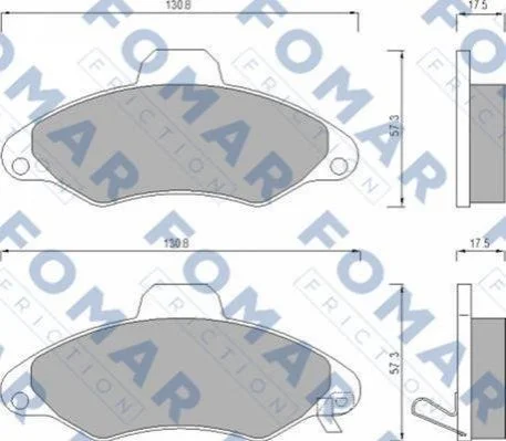 <strong>Колодки гальмівні дискові FOMAR FO 666981 (фото 1)</strong>