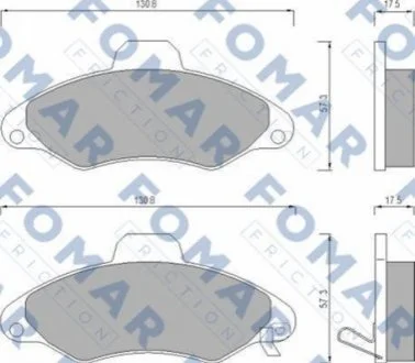 Колодки гальмівні дискові для Ford FOMAR FO 666981 фото товару