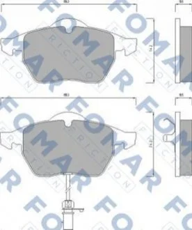 Колодки гальмівні дискові для FOMAR FO 668681 фото товару
