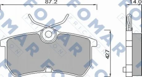 Колодки гальмівні дискові для FOMAR FO 668781 фото товару