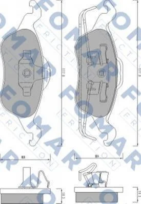 <strong>Колодки гальмівні дискові FOMAR FO 668881 (фото 1)</strong>