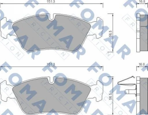 <strong>Колодки гальмівні дискові FOMAR FO 672581 (фото 1)</strong>