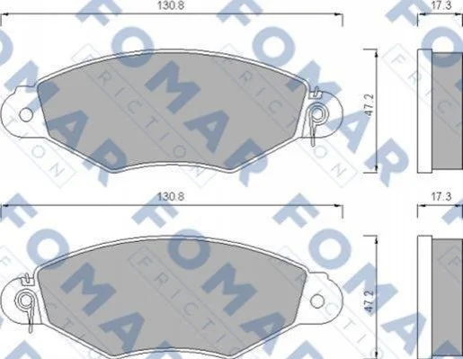 <strong>Колодки гальмівні дискові FOMAR FO 673281 (фото 1)</strong>
