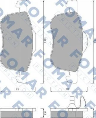<strong>Колодки гальмівні дискові FOMAR FO 673481 (фото 1)</strong>
