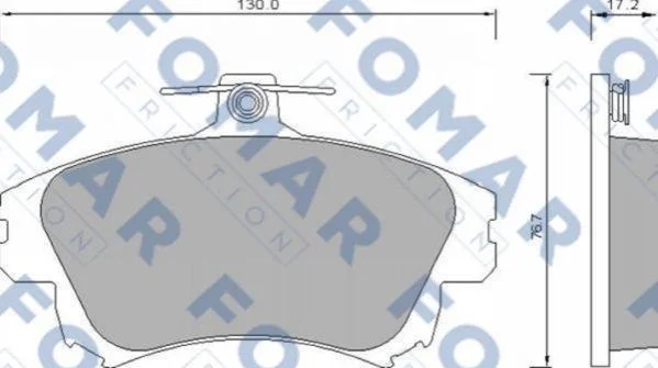 <strong>Колодки гальмівні дискові FOMAR FO 677481 (фото 1)</strong>