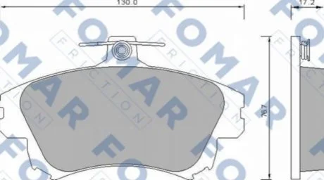 Колодки гальмівні дискові для Mitsubishi, Volvo, Smart FOMAR FO 677481 фото товару