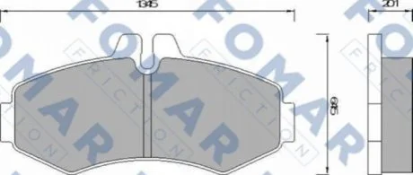 Колодки тормозные дисковые для Mercedes FOMAR FO 678681 фото товара