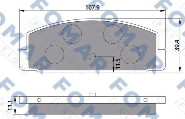 <strong>Колодки гальмівні дискові FOMAR FO 680181 (фото 1)</strong>