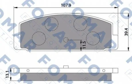 Колодки гальмівні дискові для FOMAR FO 680181 фото товару