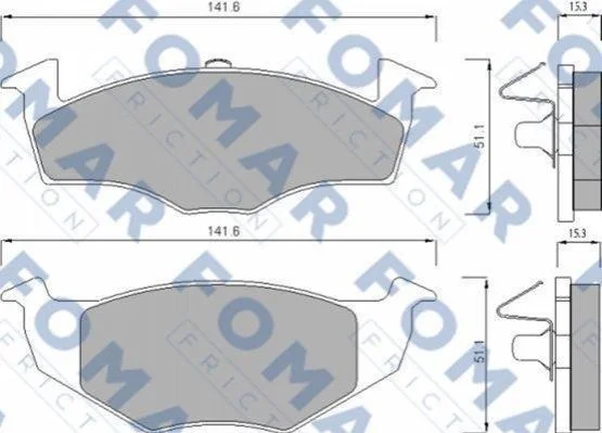 <strong>Колодки гальмівні дискові FOMAR FO 682581 (фото 1)</strong>
