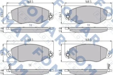 Колодки гальмівні дискові для FOMAR FO 684781 фото товару