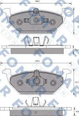 <strong>Колодки гальмівні дискові FOMAR FO 687681 (фото 1)</strong>