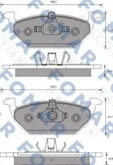 Колодки гальмівні дискові для FOMAR FO 687681 фото товару