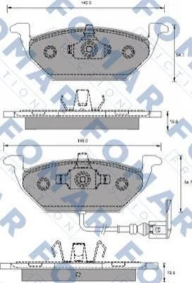 <strong>Колодки гальмівні дискові FOMAR FO 687781 (фото 1)</strong>