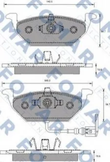 Колодки гальмівні дискові для Volkswagen, Seat, Skoda, Audi FOMAR FO 687781 фото товару