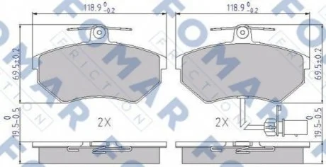 Колодки гальмівні дискові для Land Rover FOMAR FO 689281 фото товару