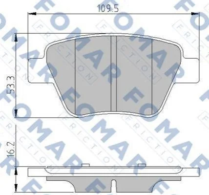 <strong>Колодки гальмівні дискові FOMAR FO 691581 (фото 1)</strong>