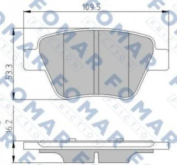 Колодки гальмівні дискові для FOMAR FO 691581 фото товару